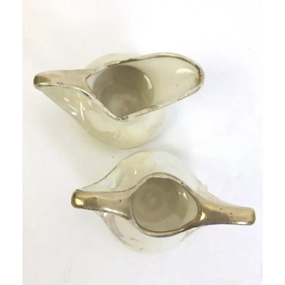 Vintage Lustreware Creamer and Sugar Set 2.5